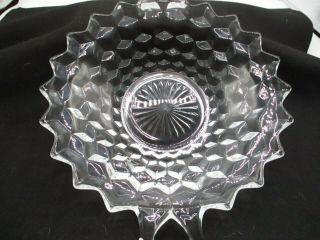 Vintage Fostoria American Clear Serving Bowl With 2 Handles 2