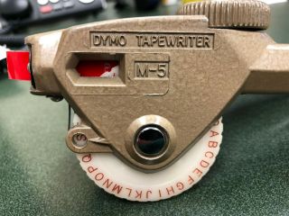 Vintage Dymo M - 5 Metal Label Maker Tapewriter