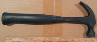 Vintage Stanley Curved Claw Hammer - Continuous Metal Head And Handle