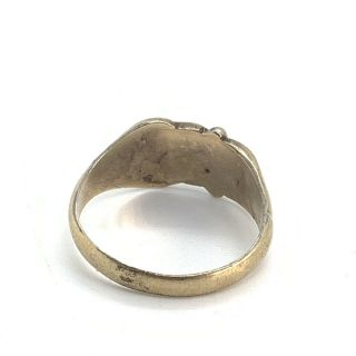 Antique 9ct Gold and Sterling Silver Buckle Ring 148 2