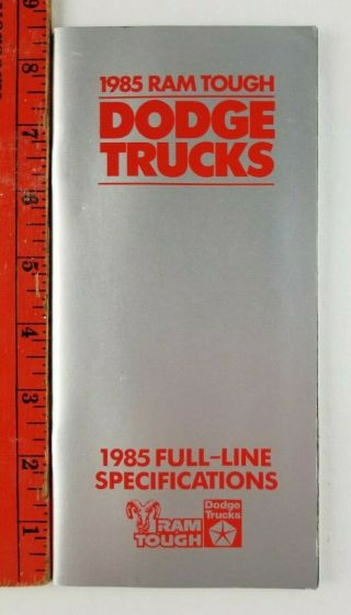 Vintage 1985 Dodge Ram Trucks Full Line Specifications Booklet (40 Pages)