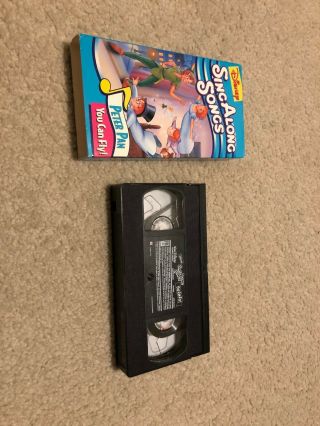 Disney Sing Along Songs - Peter Pan: You Can Fly Vhs Vintage Vg