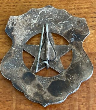 Vintage Antique US Marshal Badge Patina Clasp Heavy Star United States 3