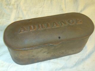 Antique Vintage 1800s Adriance Tool Box Toolbox Horse Drawn Cast Iron.