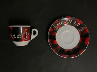 A.  C MILAN FOOTBALL CLUB VINTAGE COFFEE CUP & SAUCER 2