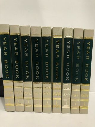 Antique Book The World Book,  Year Book 1980s Set Of 9 Books Hardcover 505