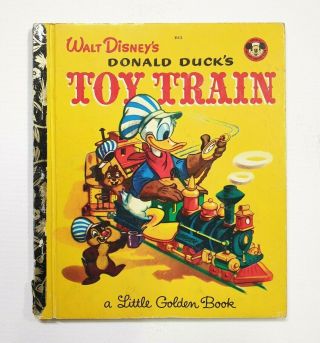Donald Duck Toy Train,  Vintage Little Golden Book,  1971
