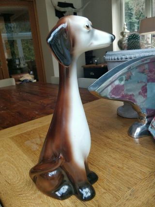 Vintage Kitsch Dauchound Dog Long Necked Figurine