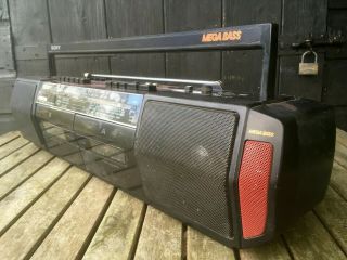 Vintage Sony Cfs - Dw30l Megabass Ghetto Blaster Boombox Radio Twin Cassette Tape