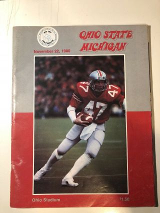 1980 Ohio State V Michigan Football Program 11/22 Ohio Stadium Ex/mt 43513