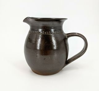 Vintage Rustic Bendigo Pottery Brown Beaded Detail Medium Sized Glazed Jug 15cm