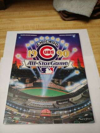 1990 All - Star Game Program At Chicago Cubs.  Unscored.
