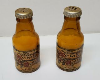 Vintage Acme Beer Acme Breweries Of San Francisco Salt & Pepper Shakers Set 3 " H