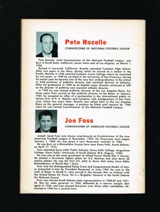 1965 NFL & AFL Pro Football Record Book Guide Revised Edition 2