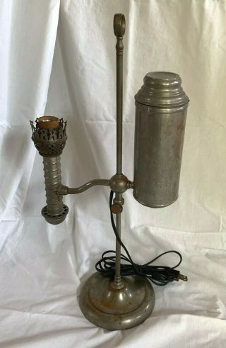 Antique Manhattan Single Adjustable Student Lamp C1870 Electrified