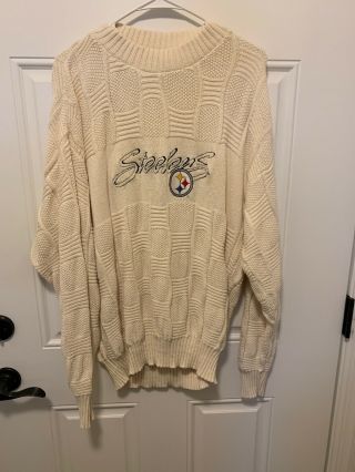 Vintage Antigua Pittsburgh Steelers Sweater Xl Made In The Usa