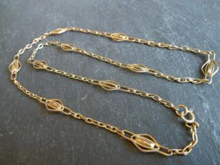 Antique Victorian 9ct Rolled Gold Fancy Link Chain Necklace
