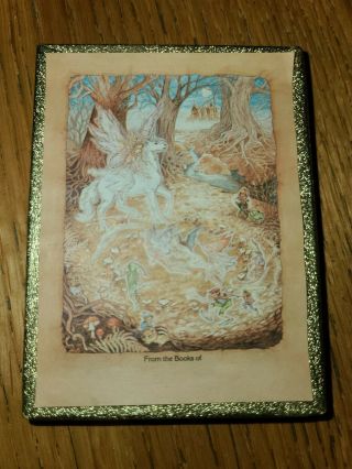 Antioch Bookplate Company Fantasy Unicorn Fairies Gnomes Bookplates Vintage Nos