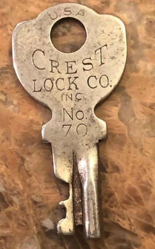 Vintage Crest Lock Co.  Key 70