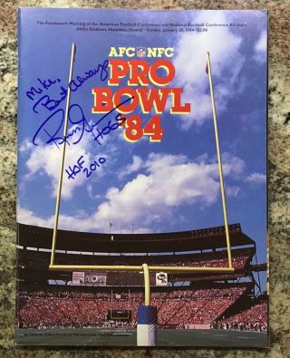 1984 Nfl Pro Bowl Program Signed By Russ Grimm,  “to Mike” Autograph / Auto
