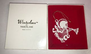 Winterlace By Tamerlane Angel 15068 Vintage Metal Ornament In Orig Box