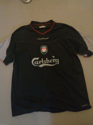 Liverpool Vintage Footbal Shirt 2002 - 04 Away Shirt Reebok Mens Xl