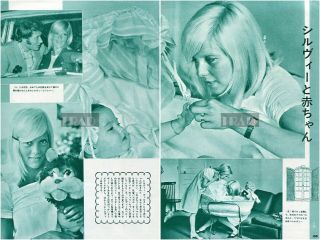 Sylvie Vartan 1966 Vintage Japan Picture Clipping 2 - Sheets Lg/q
