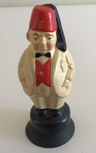 Vintage Shriner Figurine With Suction Base To Hold In Place