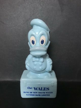 Donald Duck The Wales Vintage Bank Of N.  S.  W Money Box - Light Blue