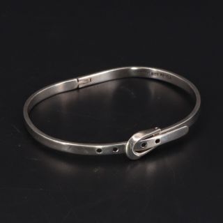 Vtg Sterling Silver - Mexico Taxco Belt Buckle 7 " Adjustable Bracelet - 14g
