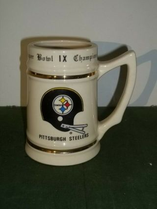 Vintage Pittsburgh Steelers Bowl Ix 9 Ceramic Mug Stein