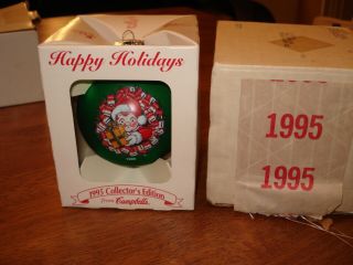 Vintage 1995 Campbell Soup Christmas Ball Ornament Still