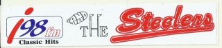 Vintage Illawarra Steelers Rugby League Club I98 Fm Sponsor Sticker