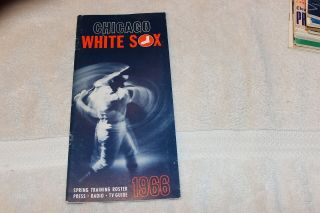 1966 Chicago White Sox Baseball Spring Training Roster Media Guide