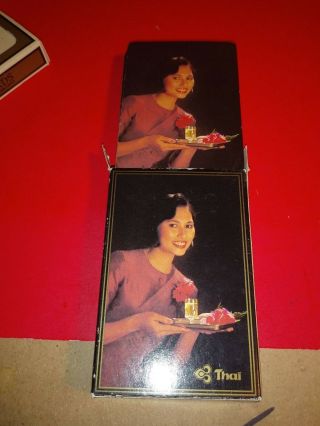 Vintage Thai Airlines Souvenir Playing Cards Full 52 Card Deck
