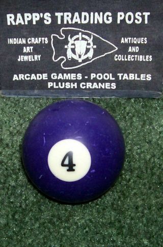 Vintage 4 Replacement Pool Billiard Ball 2 1/4 " Arcade Bar Four