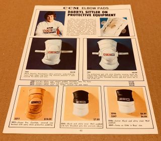 1970s Darryl Sittler & Dale Tallon Ccm Ad Vintage Hockey Advertisement Equipment