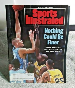 Sports Illustrated April 12 1993 Eric Montross North Carolina Tar Heels Champion