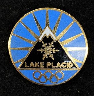 Lake Placid Skiing Ski Pin Badge Olympics York Ny Resort Souvenir Travel