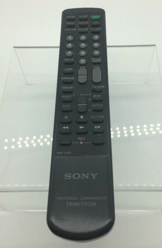 Sony Rm - Y102 Trinitron Universal Commander Remote Control Vintage Black B8