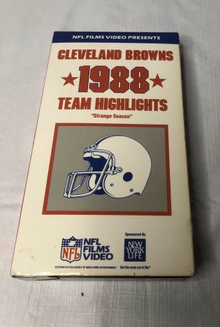 Vintage Cleveland Browns 1988 Team Highlights Vhs Tape Strange Season Nfl Films