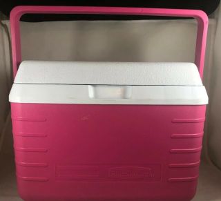 Rubbermaid Vintage Personal Lunch Box Cooler 2901 Pink/fuscia 3 - Can