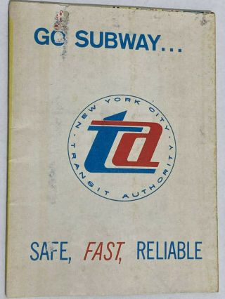 York City Transit Authority World ' s Fair Subway Map 1964 2