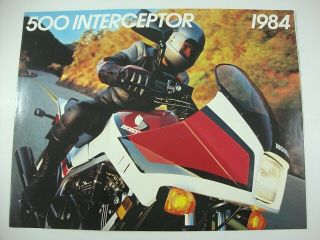 1984 Honda 500 Interceptor Vf500f Oem Nos Dealer Sales Brochure