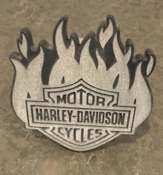 Harley - Davidson Bar & Shield Silver & Black Car & Truck Hitch Plug 2238 - Pc