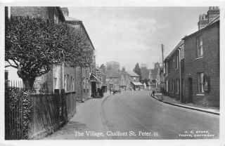 Postcard Bucks - Chalfont St Peter - The Village - Animated Scene - Vintage Van
