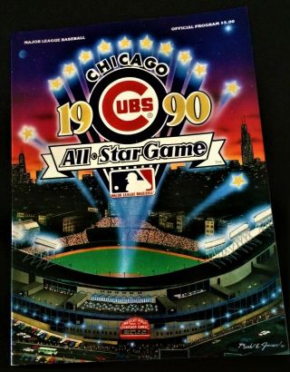 1990 Mlb All - Star Game Program Issued At Wrigley Field (cubs) Book