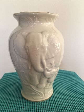 Vintage Lenox Nature’s Majesty Vase,  Elephant Design