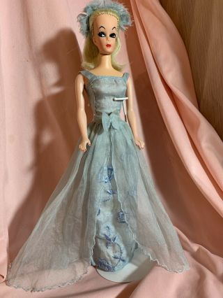 Vintage 1960’s Barbie /bild Lilli Clone Doll  Blue Taffeta Gown