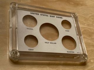 Vintage Capital Plastics Coin Holder United States State Coin Set Holder